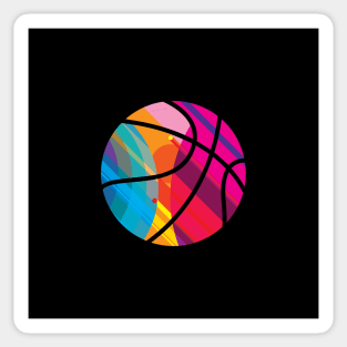 Basketball in Living Color Small Sticker